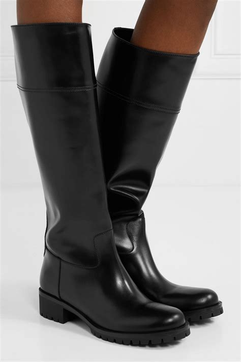 Leather Knee Boots By Prada 